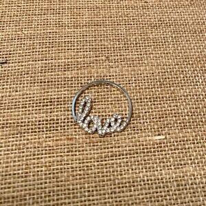 New Origami Owl Large Crystal "Love" Window Plate (retired collection)